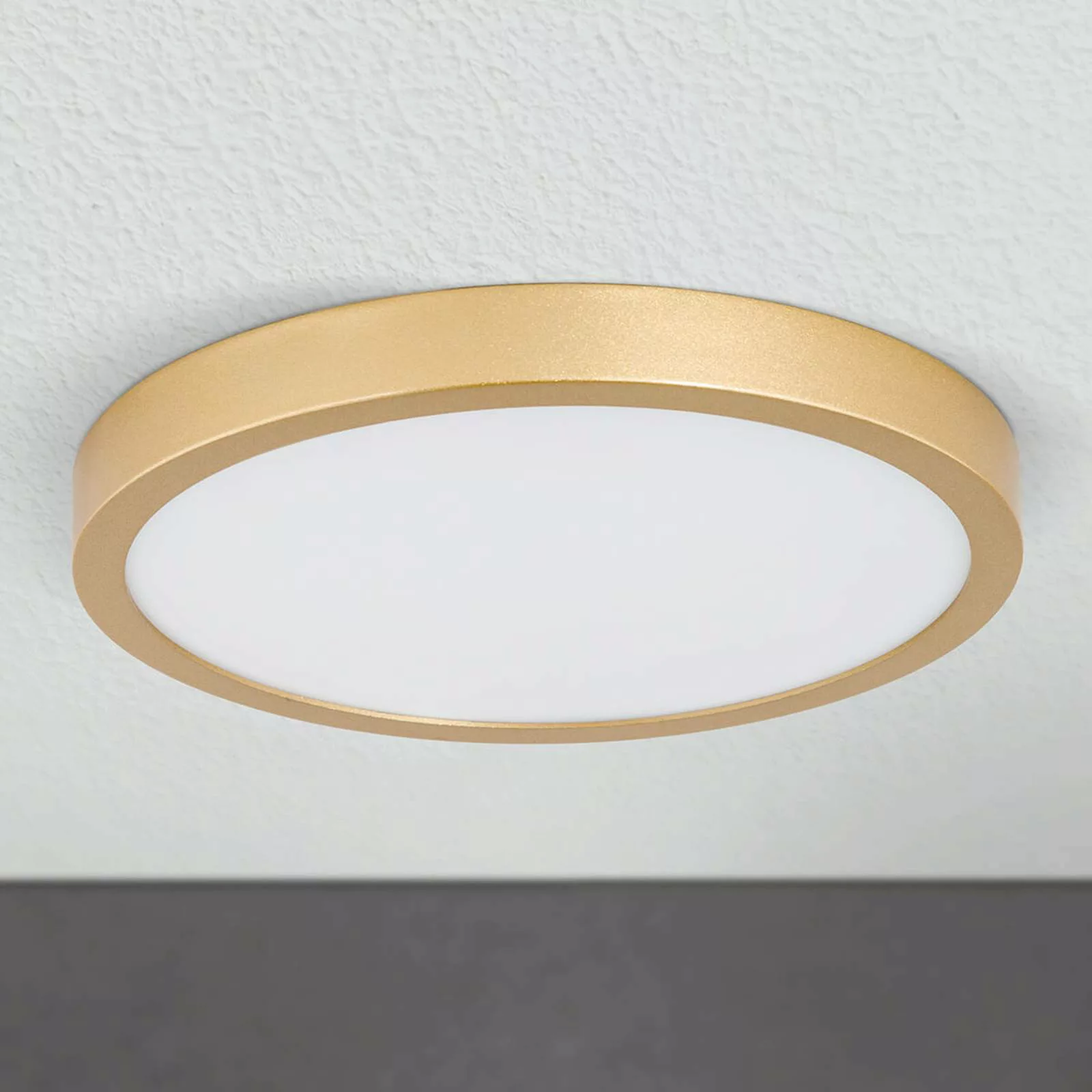 LED-Deckenleuchte Vika, rund, gold matt, Ø 23cm günstig online kaufen