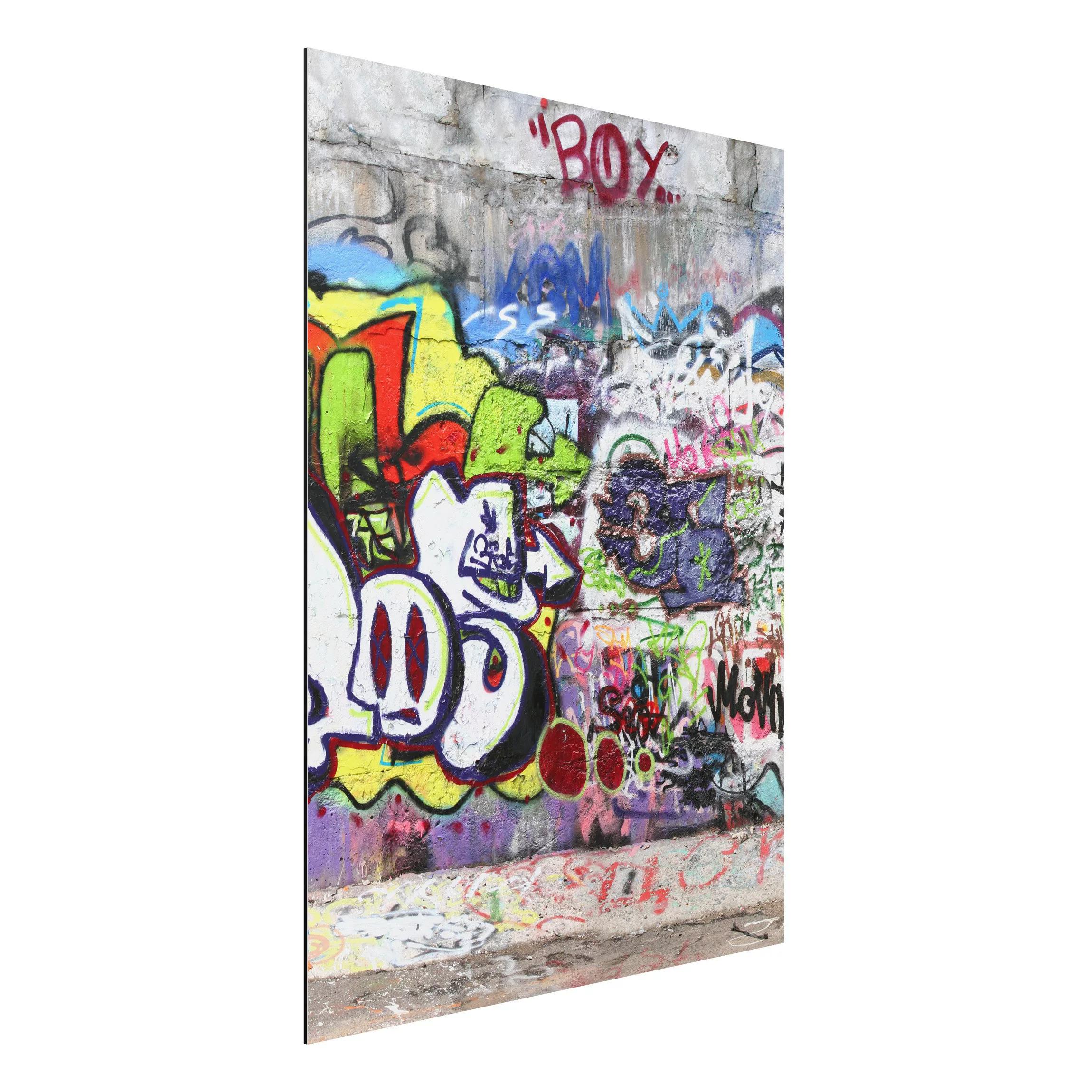 Alu-Dibond Bild Kinderzimmer - Hochformat 3:4 Graffiti günstig online kaufen