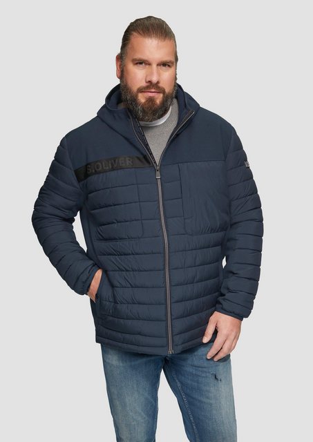 s.Oliver Outdoorjacke Steppjacke im Fabricmix mit Kapuze Artwork günstig online kaufen