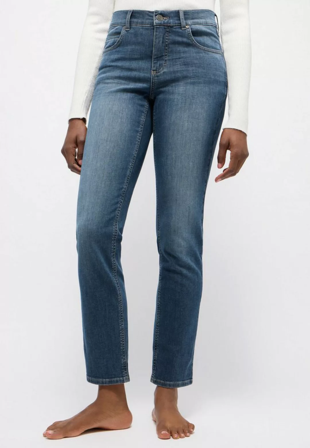 Regular Fit Slim Leg-Jeans Modell Cici ANGELS denim günstig online kaufen