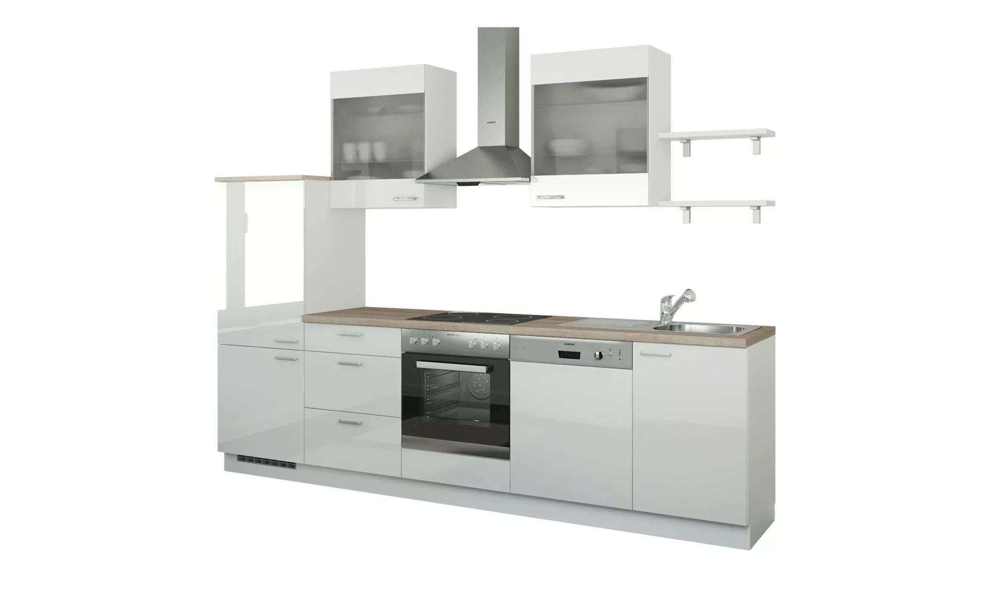 Küchenzeile ohne Elektrogeräte  Hamburg ¦ weiß ¦ Maße (cm): B: 290 Aktuelle günstig online kaufen