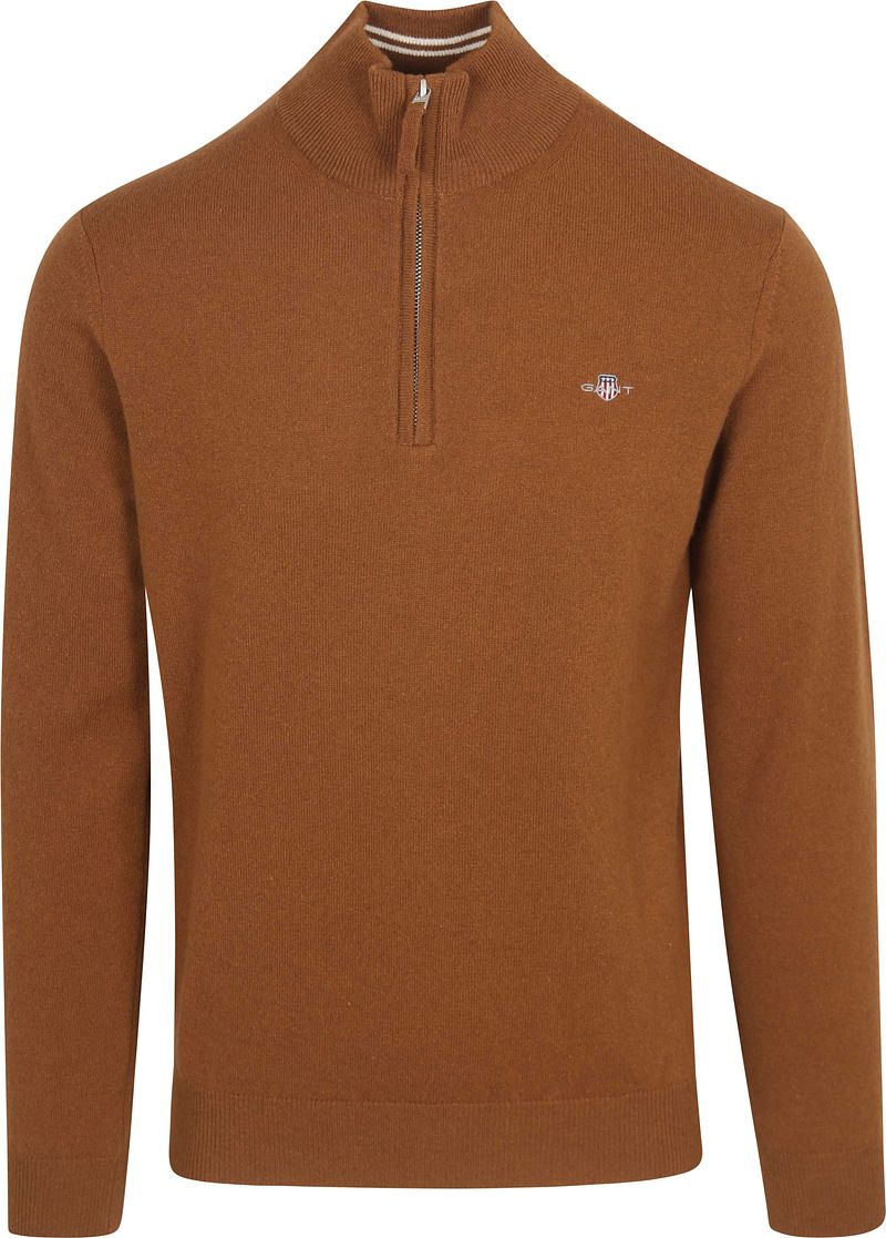 Gant Half Zip Pullover Lambswool Braun - Größe XL günstig online kaufen