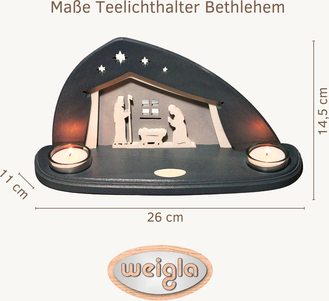 Weigla Teelichthalter "Bethlehem, Weihnachtsdeko", (1 St.) günstig online kaufen