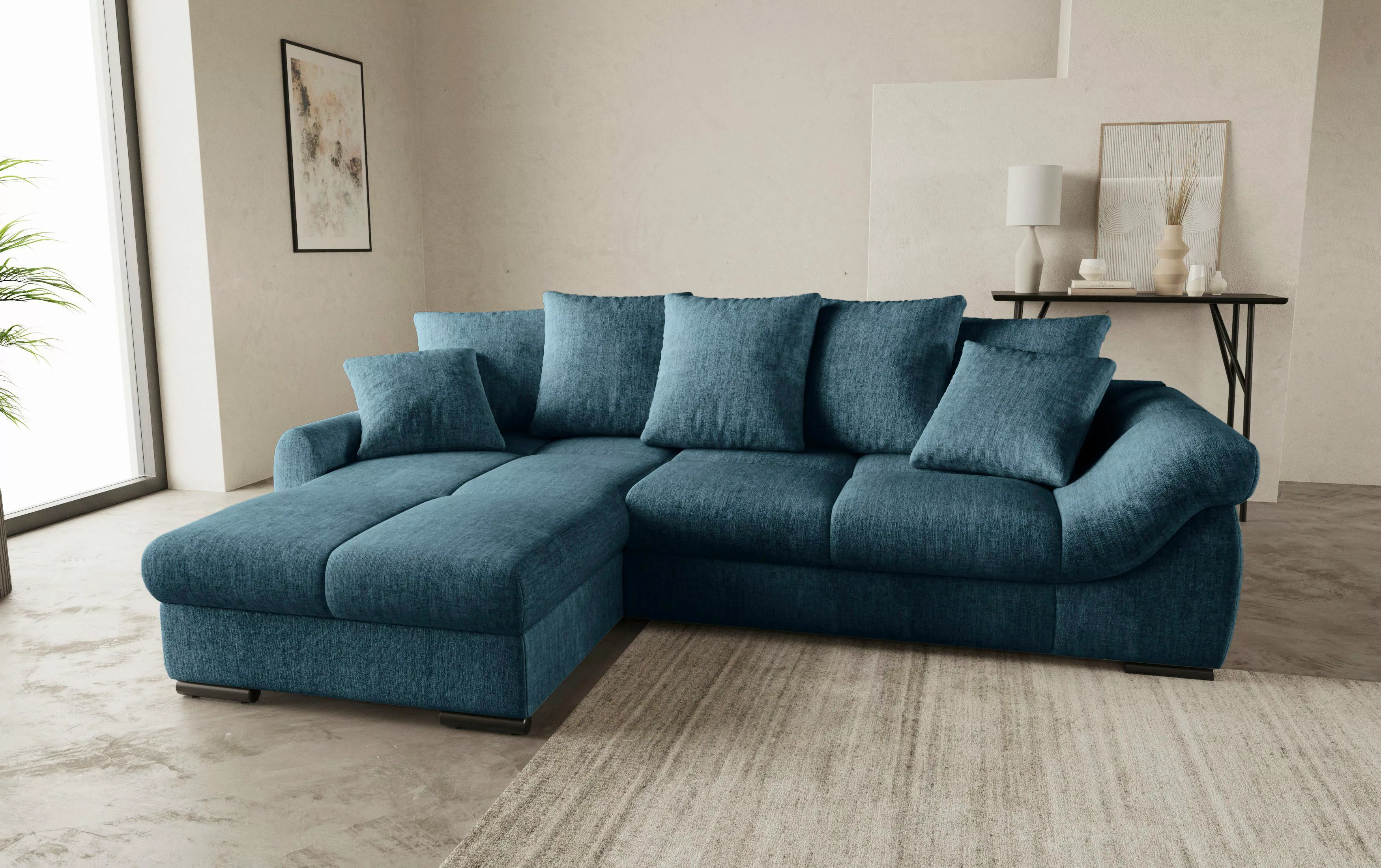 Mr. Couch Ecksofa "Livorno DuraFlex L-Form", inkl. Hochschläfer-Bettauszug, günstig online kaufen