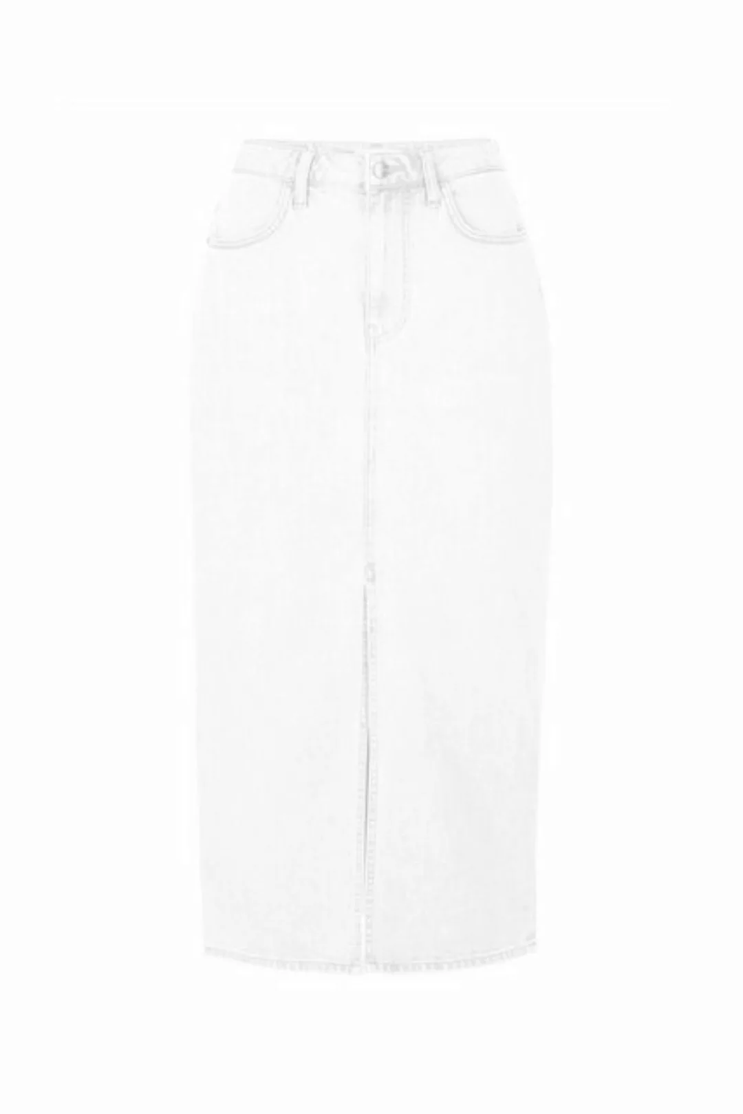 Rich & Royal A-Linien-Rock long white denim skirt organic günstig online kaufen