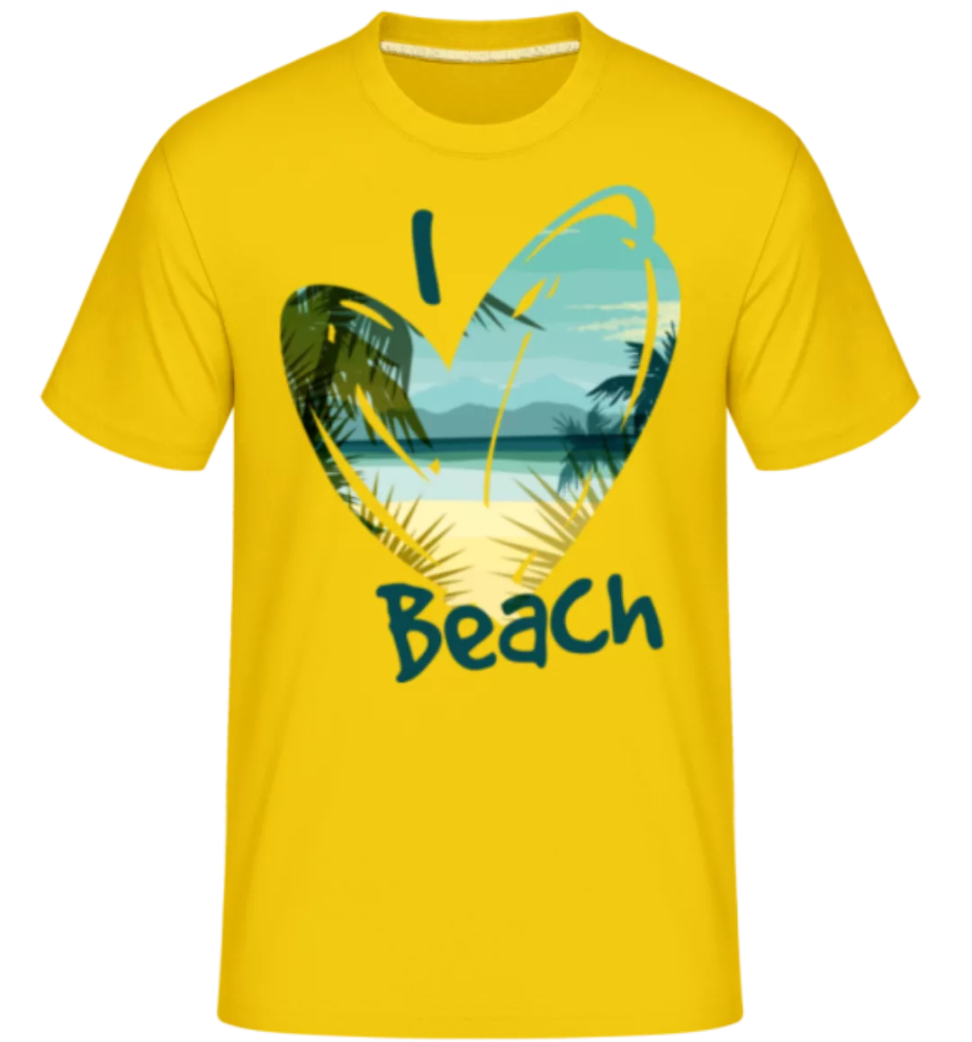 I Love Beach Heart · Shirtinator Männer T-Shirt günstig online kaufen