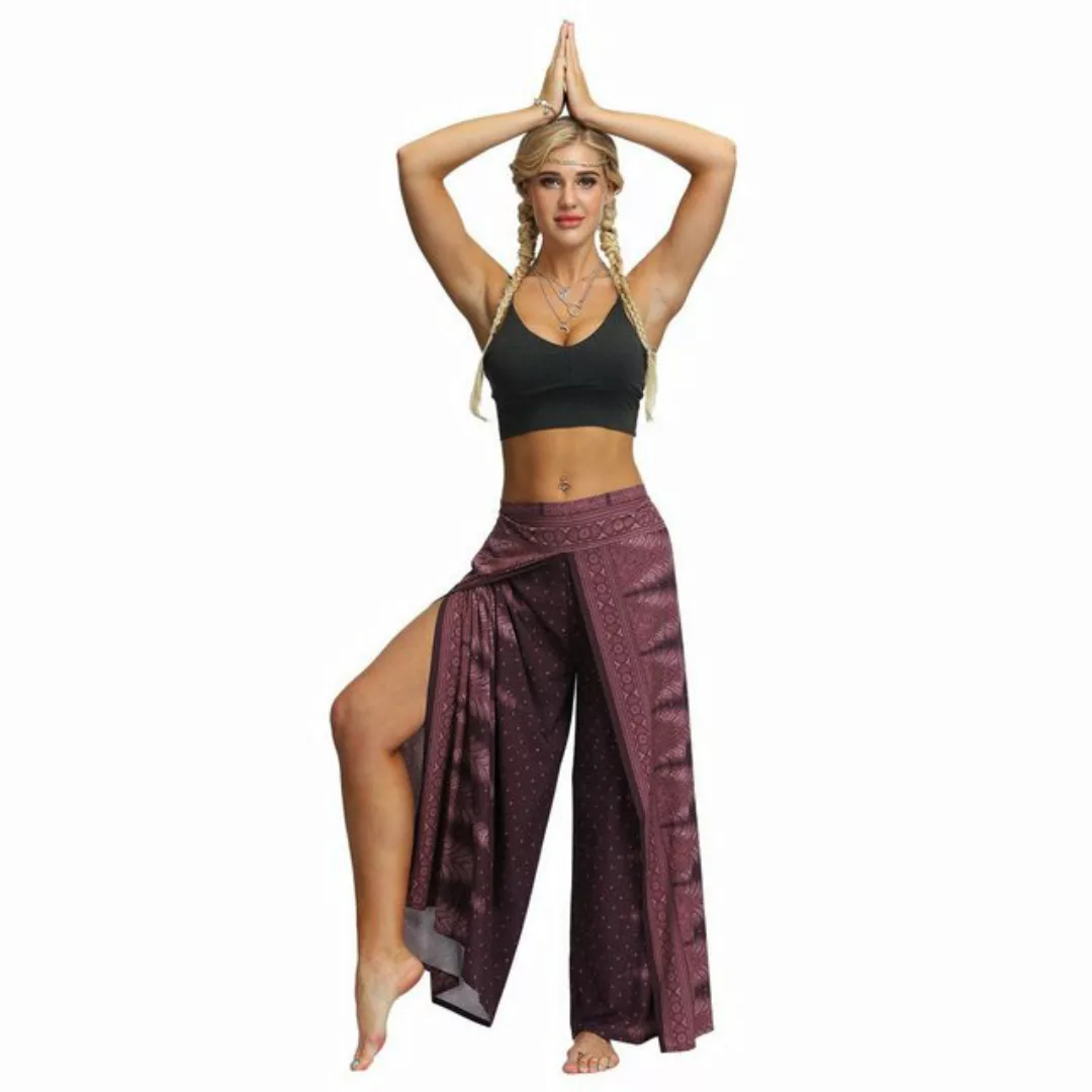 AUKUU Loungepants Bohemian-Stil, bedruckte, hohe Taille, große Größe, Damen günstig online kaufen