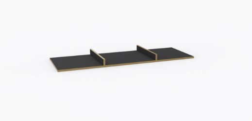 Bridge - Ablage zum Schreibtisch schwarz matt, Kante Multiplex günstig online kaufen