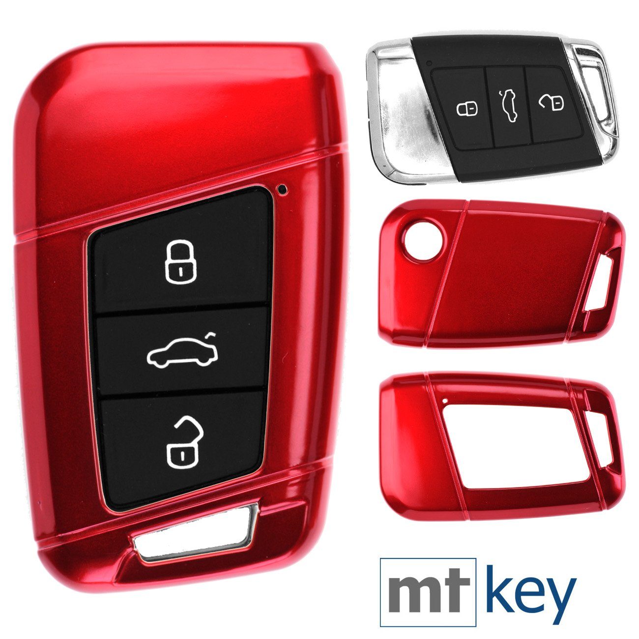 mt-key Schlüsseltasche Autoschlüssel Hardcover Schutzhülle Metallic günstig online kaufen