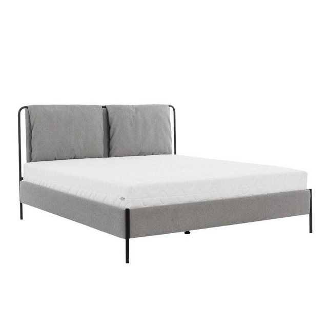 JVmoebel Bett Modernes Schlafzimmer Bett Graues Doppelbett Metallgestell Te günstig online kaufen