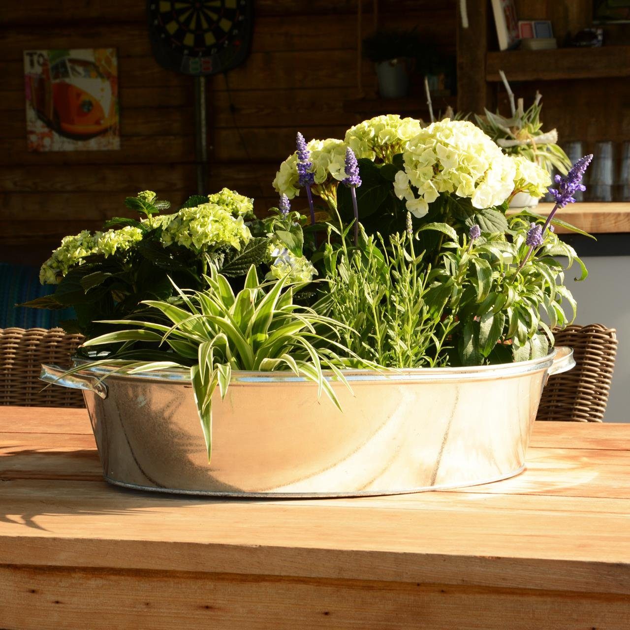 UNUS GARDEN Blumentopf Zinkübertopf mit Griffen günstig online kaufen