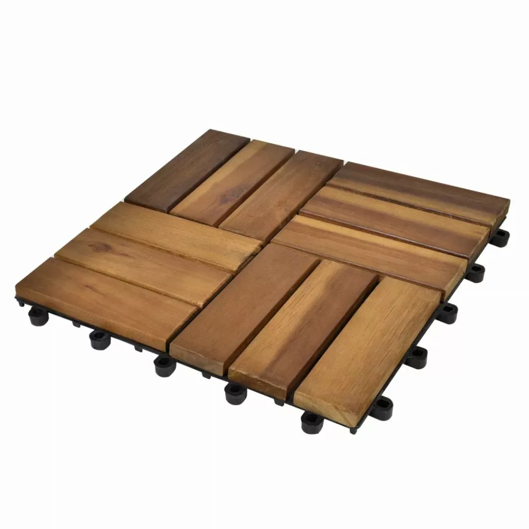 Terrassenfliesen 20er Set Akazie 30 X 30 Cm günstig online kaufen