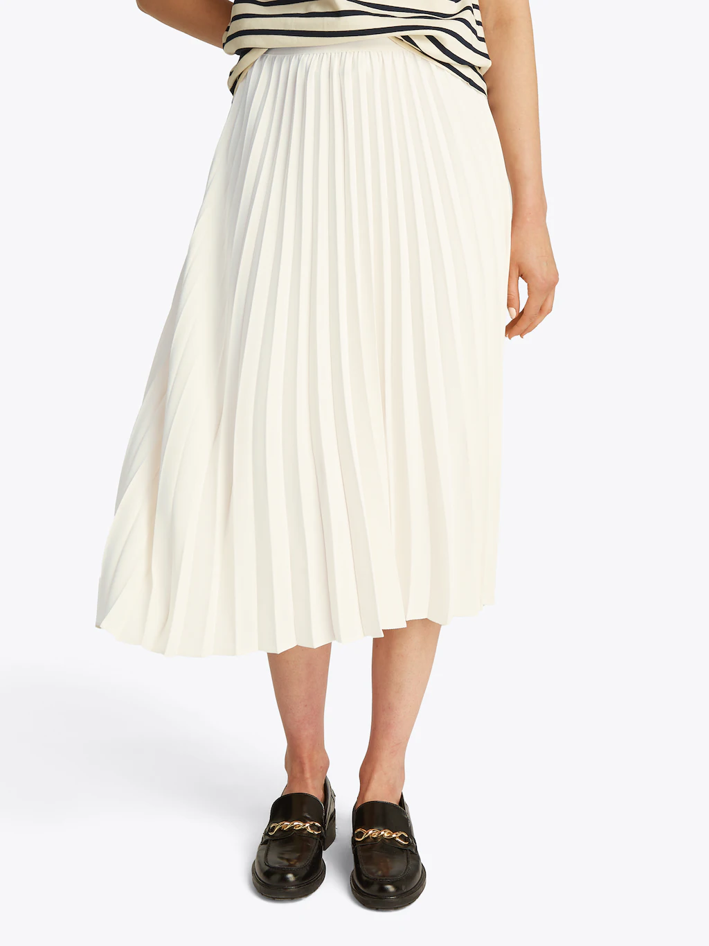 Tommy Hilfiger Plisseerock "FLUID PLEATED PULL ON MIDI SKIRT", mit rundum F günstig online kaufen