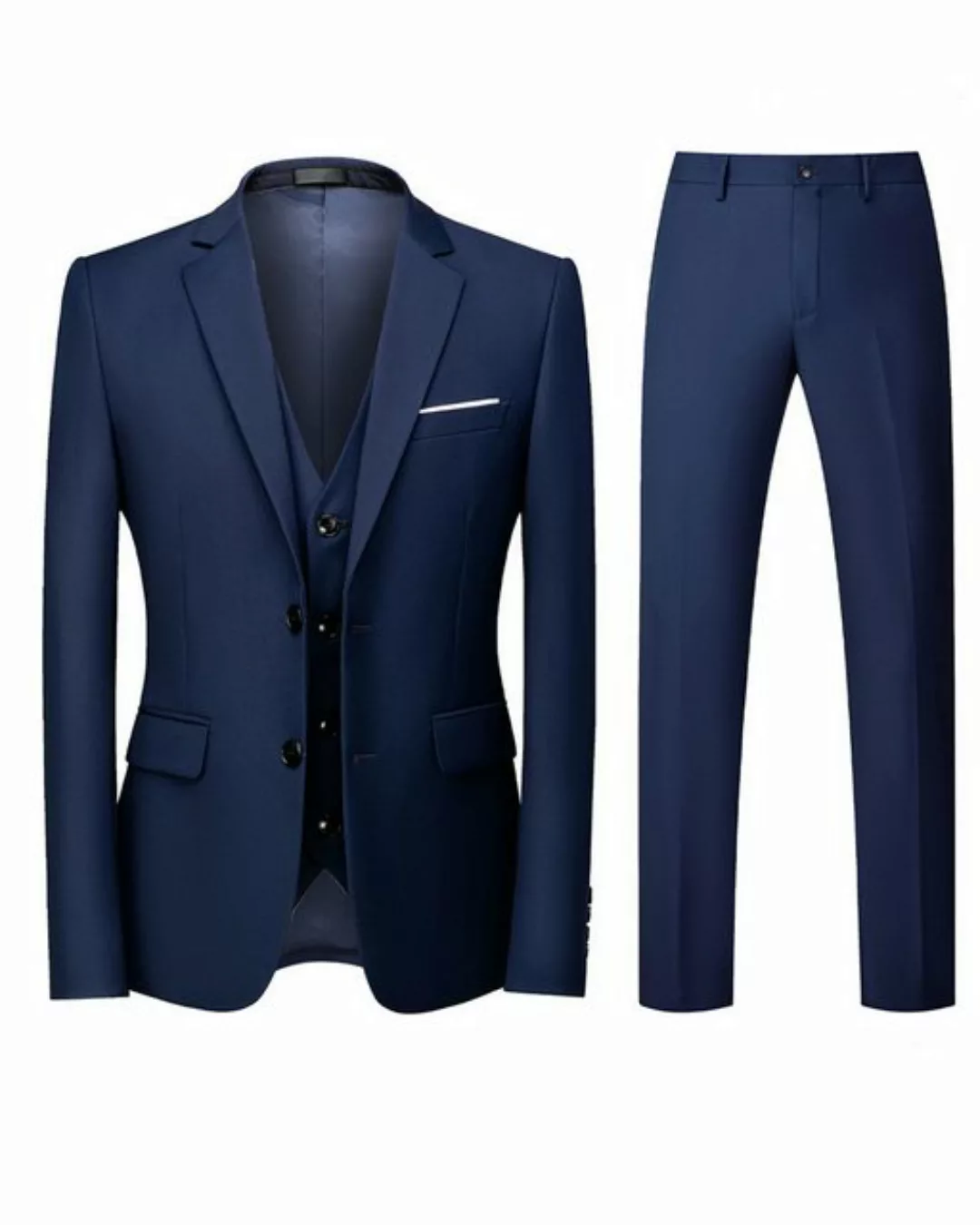 Allthemen Anzug (3 tlg, Sakko & Hose & Weste) Herren Businessanzug Slim Fit günstig online kaufen