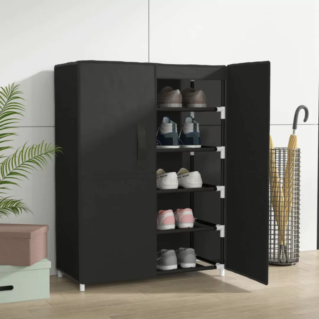 Vidaxl Schuhschrank Schwarz 60x28x90 Cm Stoff günstig online kaufen