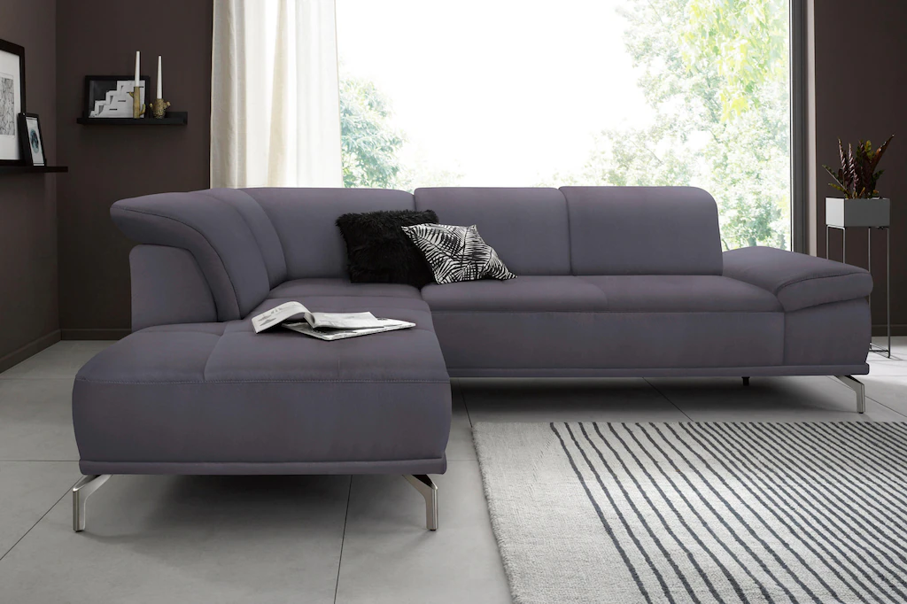 Places of Style Ecksofa "Caluna", Inkl.Sitztiefenverstellung, wahlweise mit günstig online kaufen