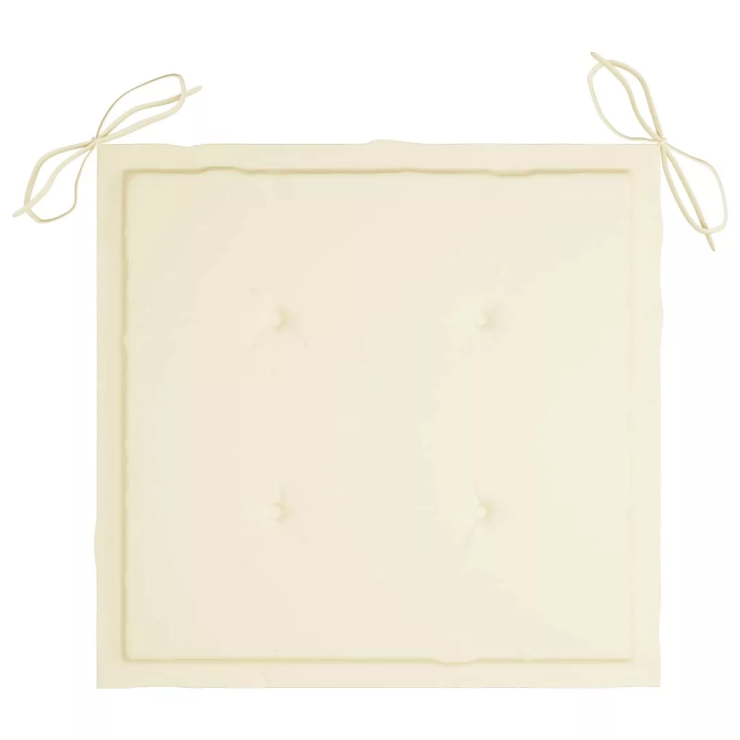 Gartenstuhl-sitzkissen 6 Stk. Creme 50x50x4 Cm Stoff günstig online kaufen