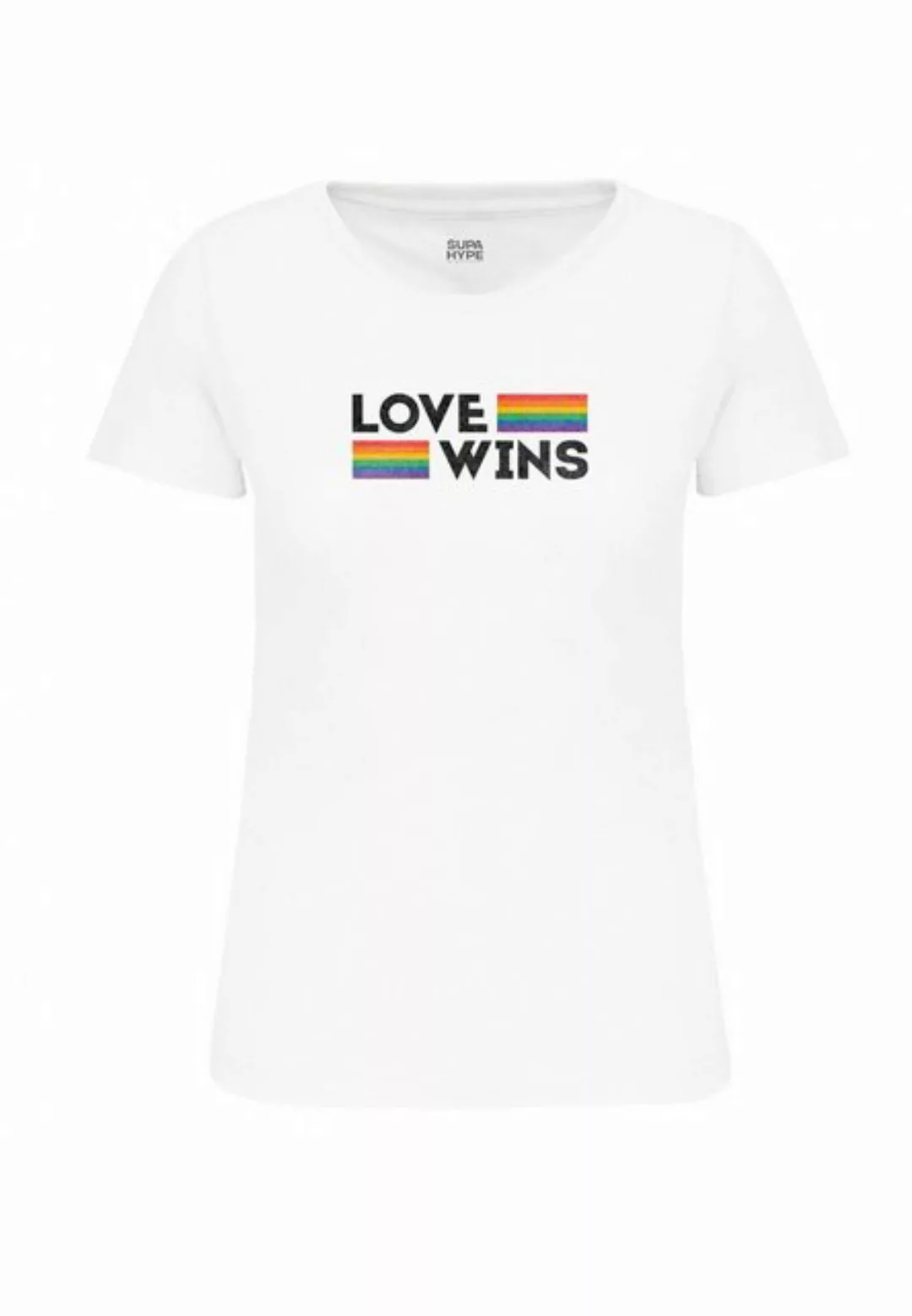 Novux T-Shirt LOVE WINS Damen Tshirt farbe Weiß günstig online kaufen