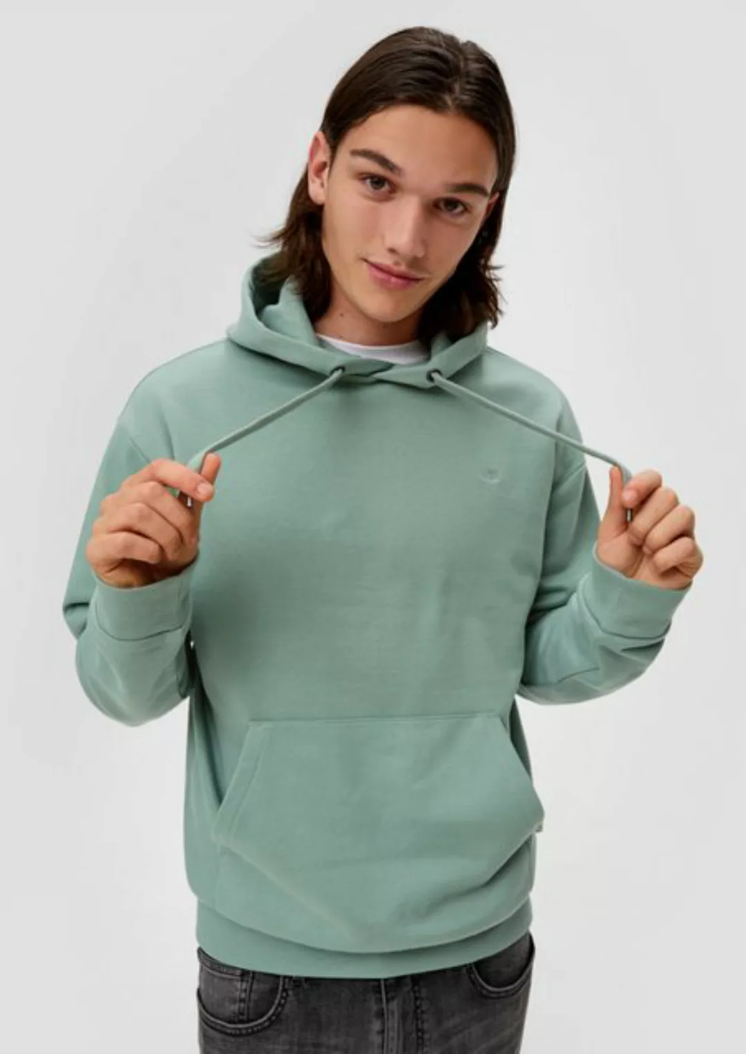 QS Sweatshirt Sweatshirt mit Logostickerei Logo günstig online kaufen