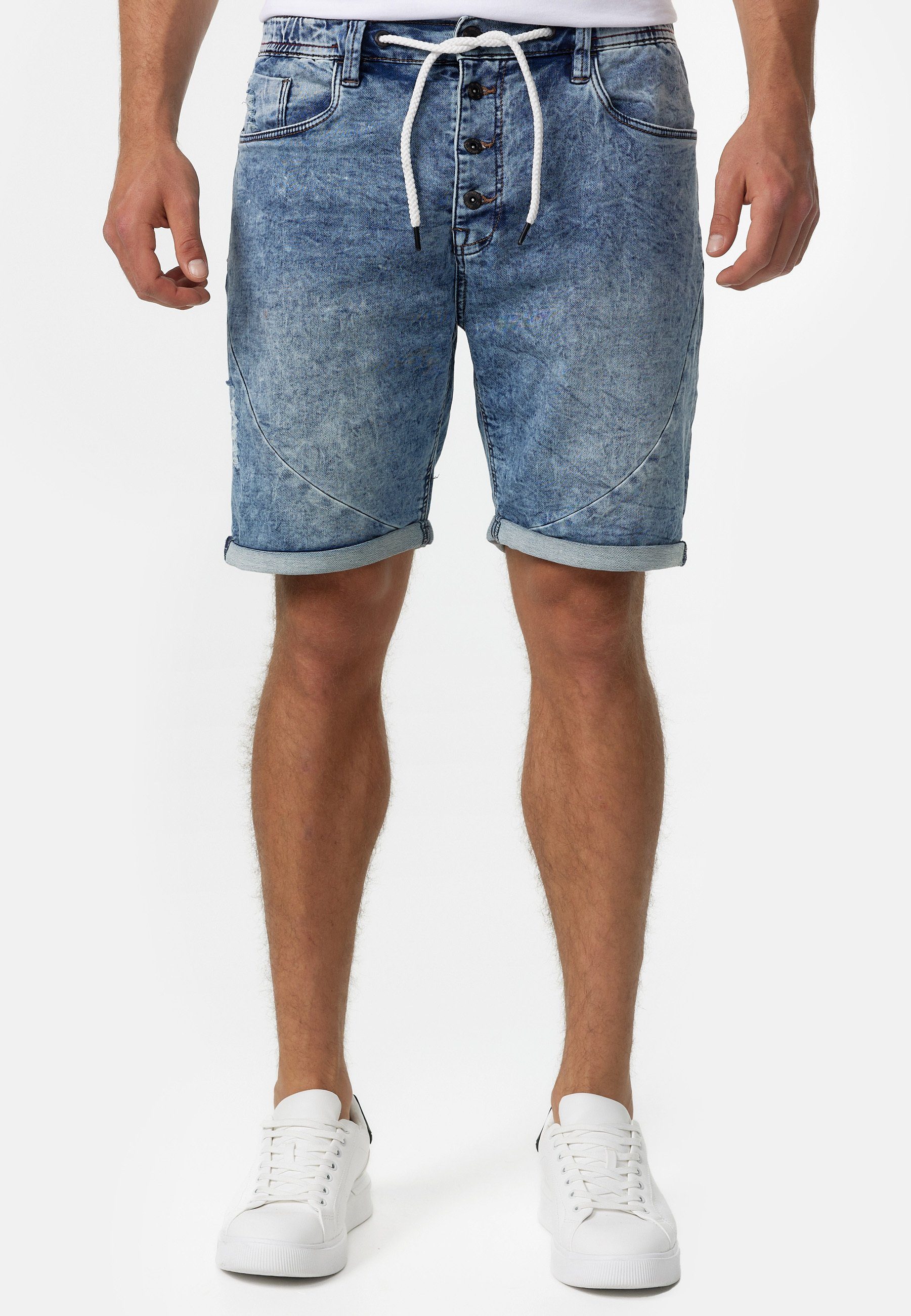 Indicode Jeansshorts Piano Trendige Herren Jogger günstig online kaufen