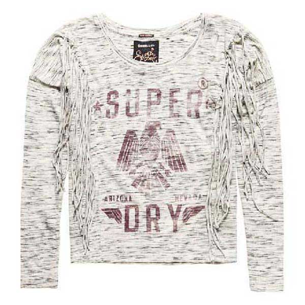 Superdry Colorado Fringe Langarm-t-shirt XS Heather Gray günstig online kaufen