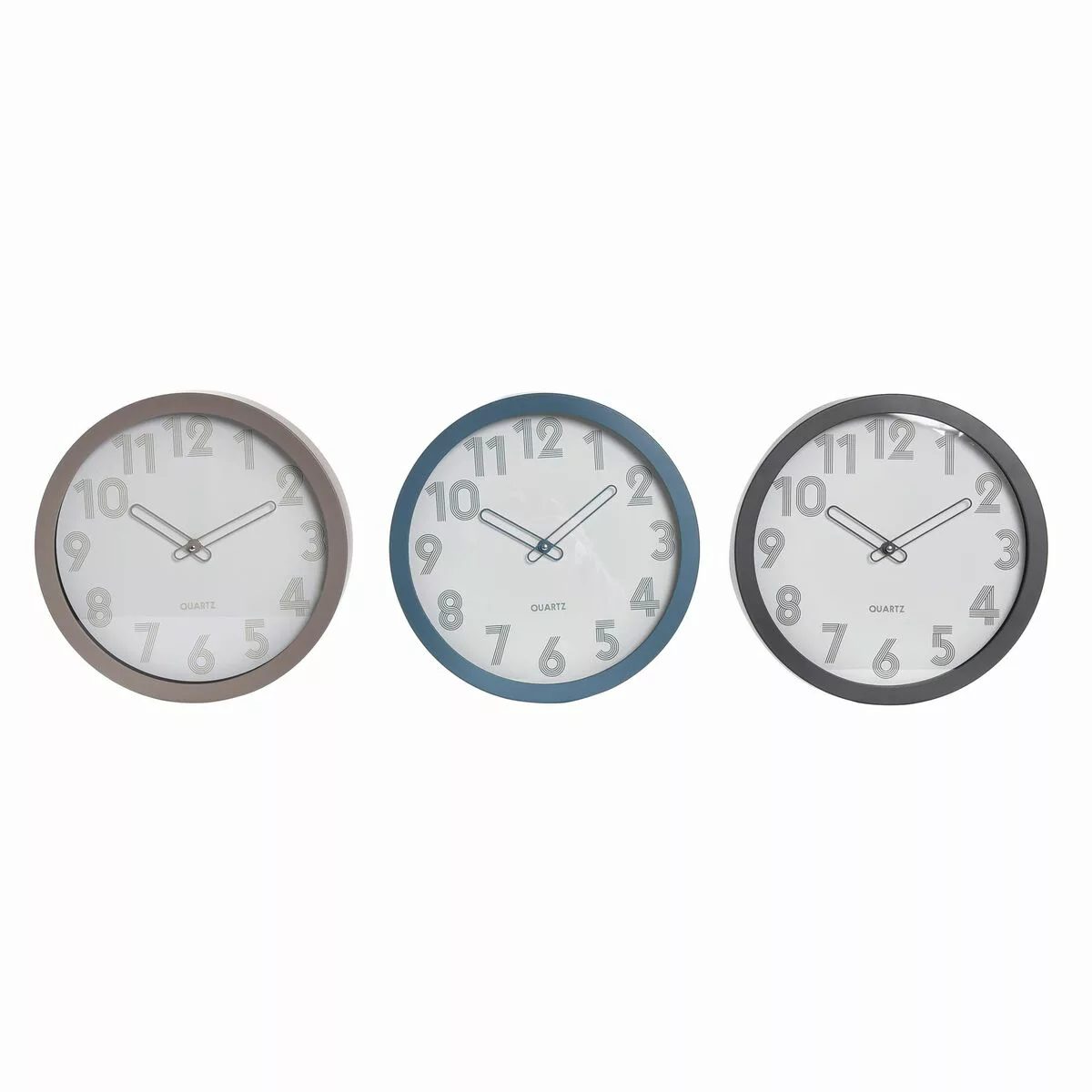 Wanduhr Dkd Home Decor Kristall Grau Beige Türkis Pvc (30 X 4,3 X 30 Cm) günstig online kaufen