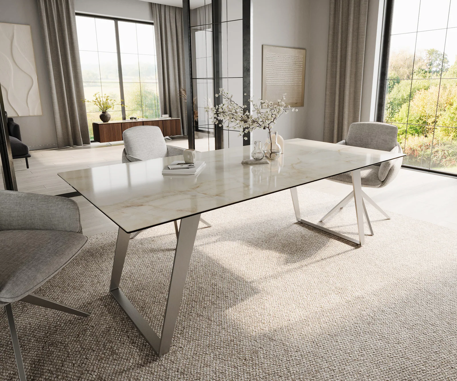 DELIFE Esstisch Edge, Keramik Laminam® Onice günstig online kaufen