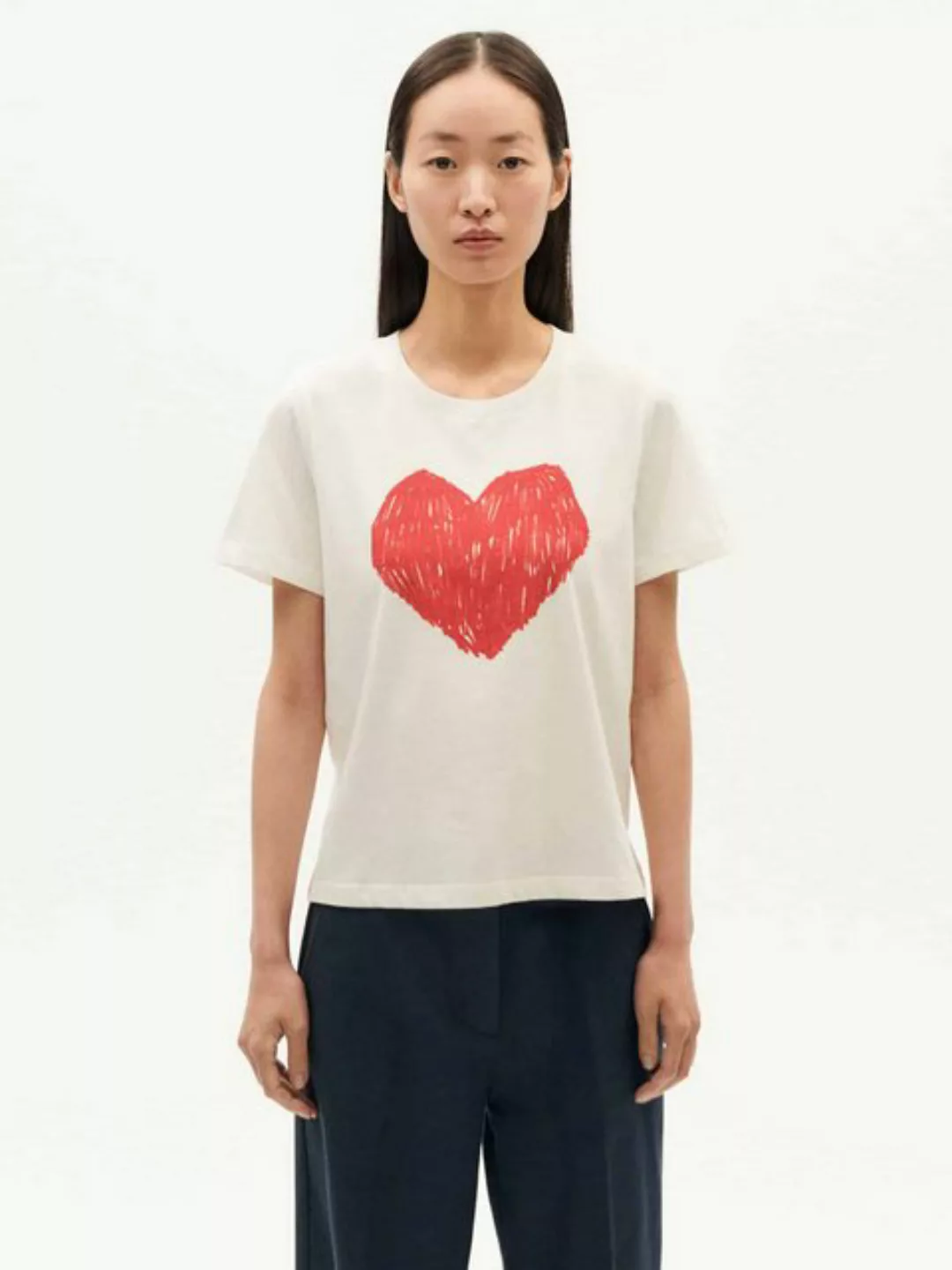 Thinking Mu Print-Shirt Heart Ida T-Shirt günstig online kaufen