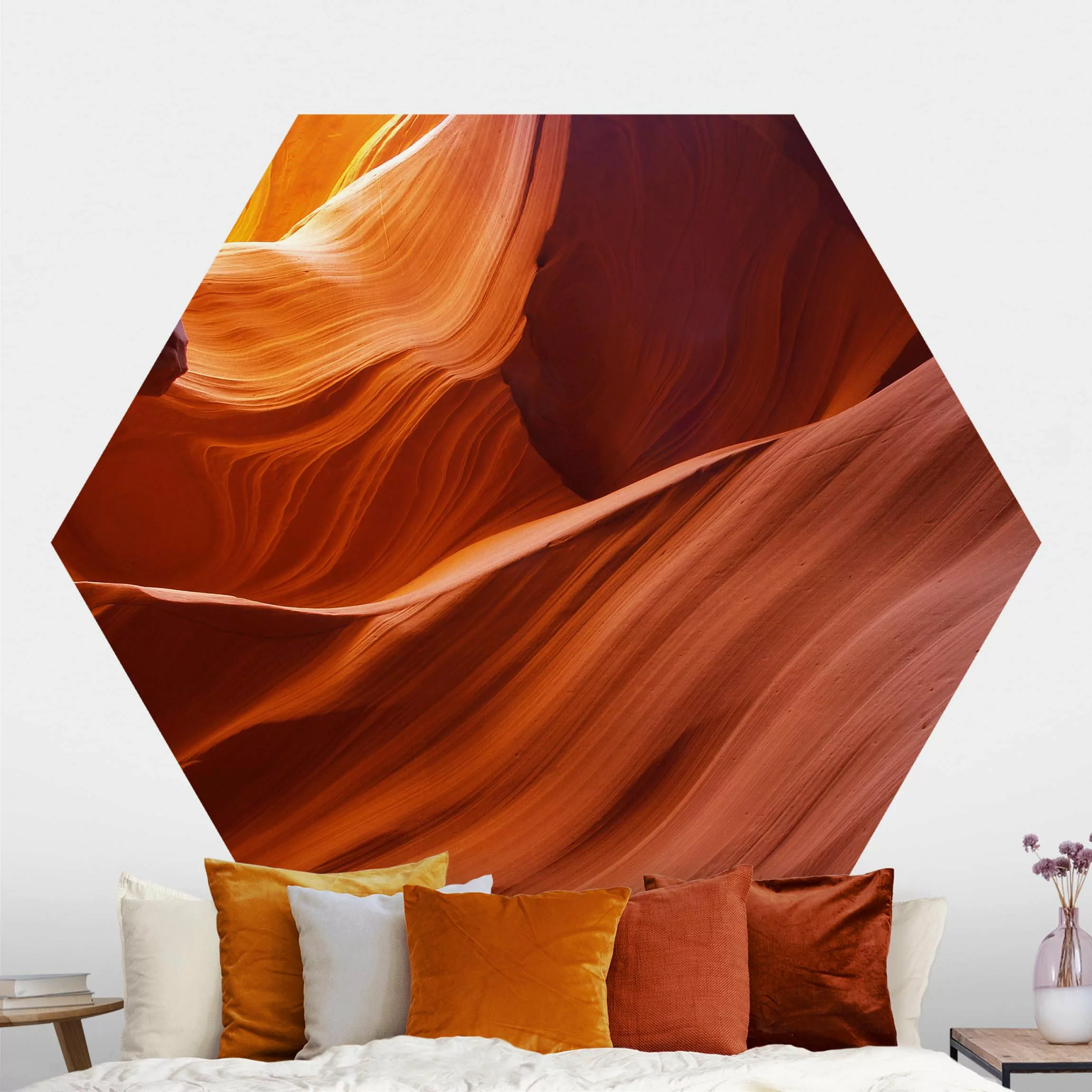 Hexagon Fototapete Inner Canyon günstig online kaufen