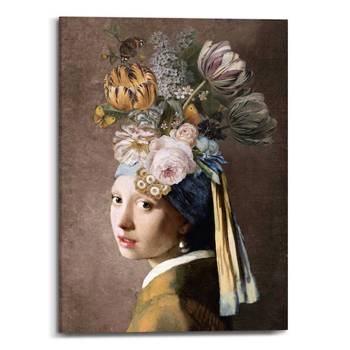 Reinders! Leinwandbild »Vermeer Blumenmädchen mit dem Perlenohrring« günstig online kaufen