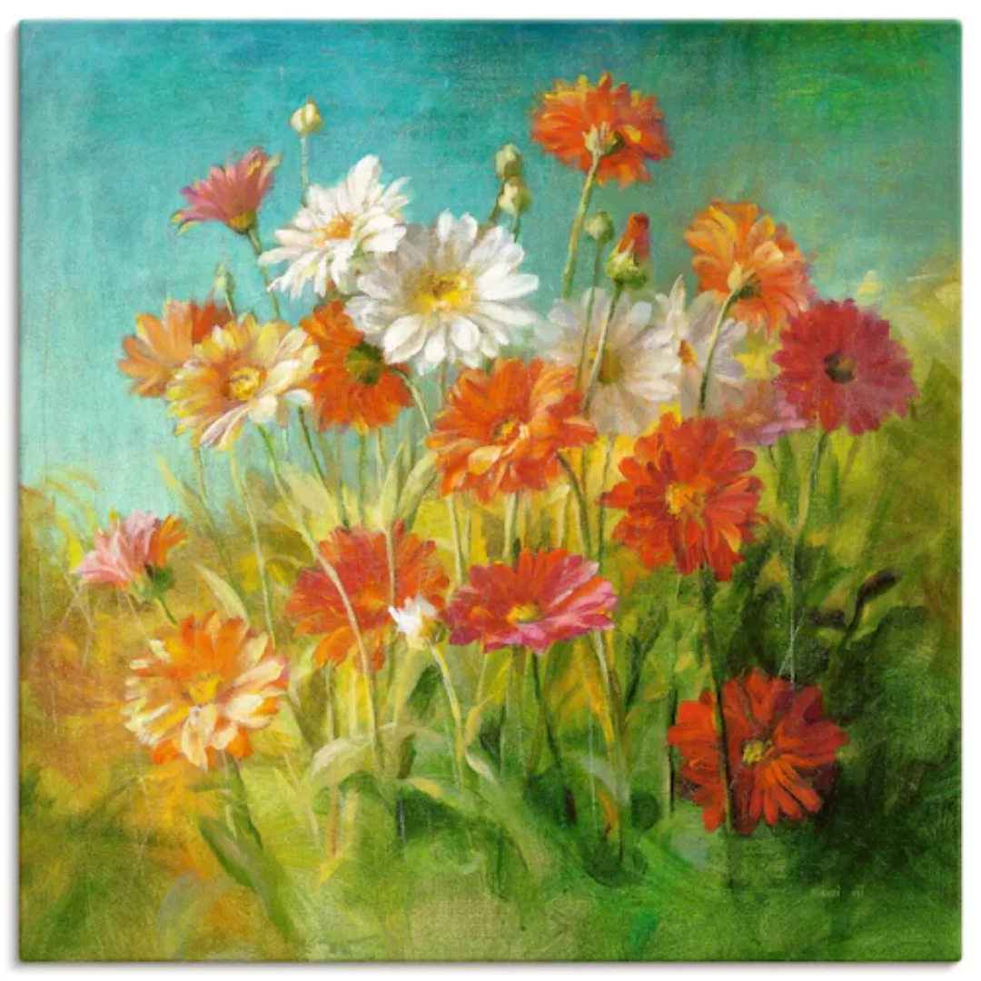 Artland Leinwandbild "Gemalte Gänseblümchen", Blumen, (1 St.) günstig online kaufen