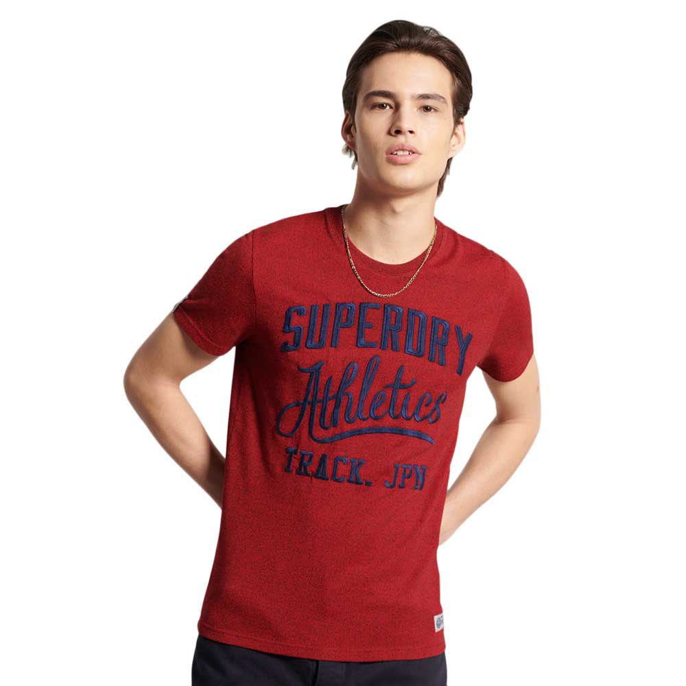 Superdry Vintage Varisty Embroidered Kurzarm T-shirt S Red Hook Grit günstig online kaufen