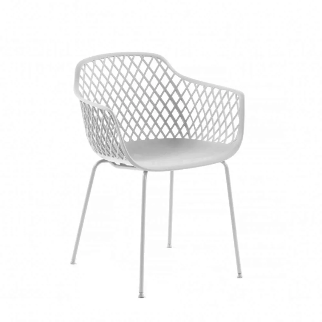 Weiße Stühle im Skandi Design Armlehnen (4er Set) günstig online kaufen