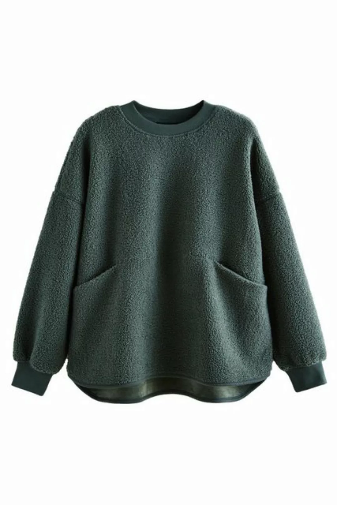 Next Longsweatshirt Relaxed Fit Sweatshirt aus Teddyfell-Fleece (1-tlg) günstig online kaufen