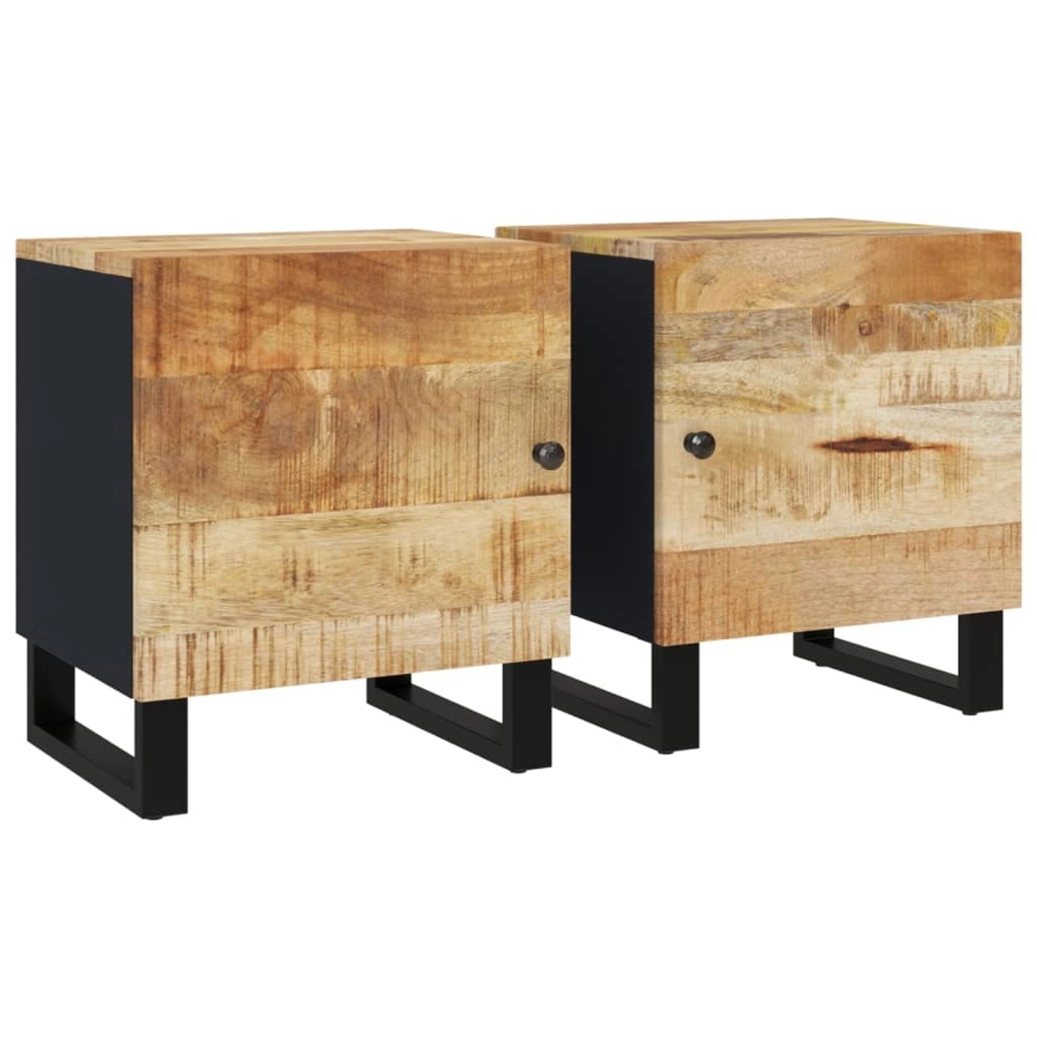 vidaXL Nachttische 2 Stk 40x33x46 cm Massivholz Mango Modell 10 günstig online kaufen