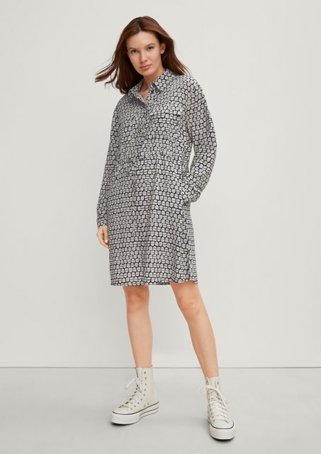 comma casual identity Minikleid Blusenkleid mit Alloverprint günstig online kaufen
