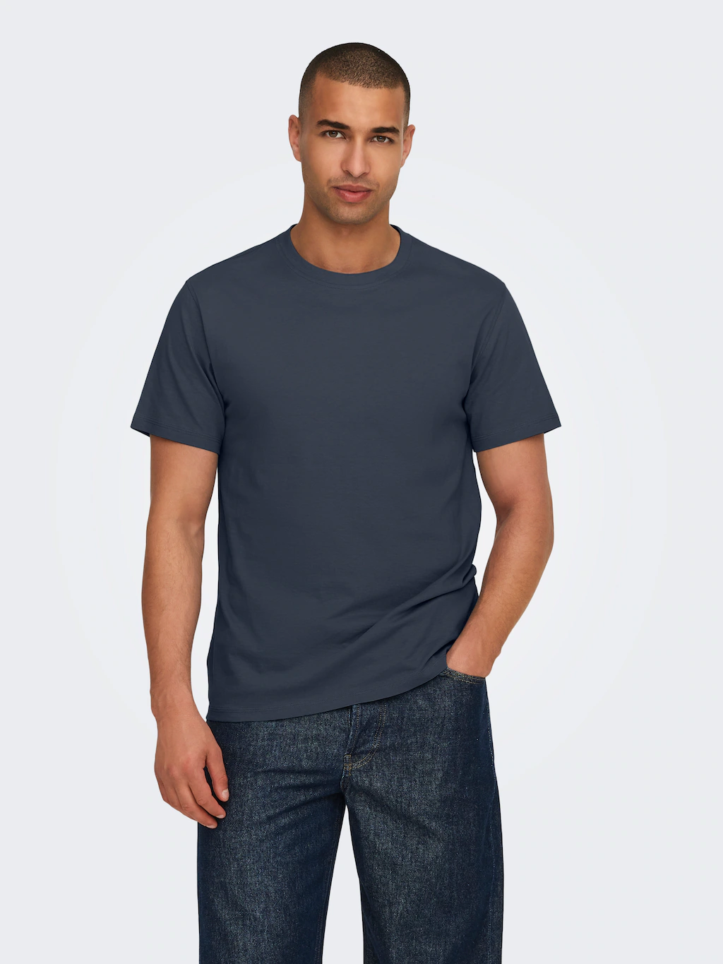 ONLY & SONS Rundhalsshirt "ONSMAX LIFE REG SS STITCH TEE" günstig online kaufen