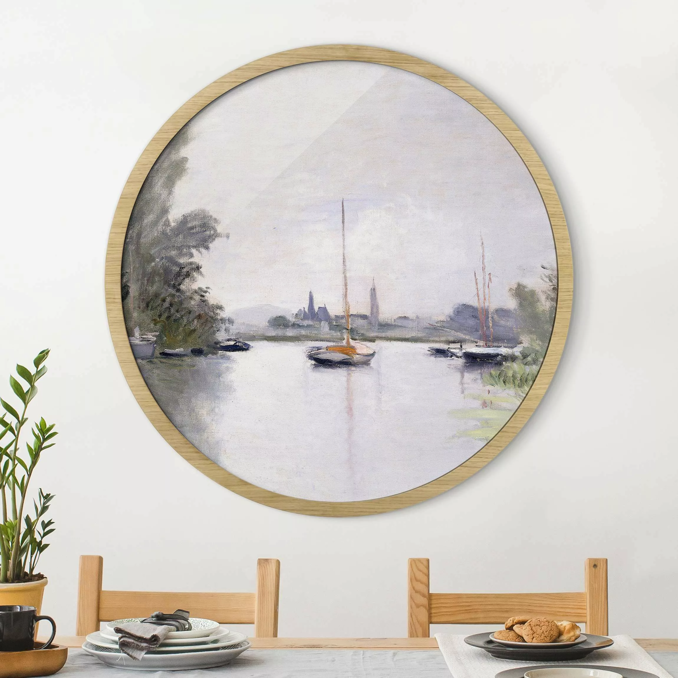 Rundes Gerahmtes Bild Claude Monet - Argenteuil günstig online kaufen