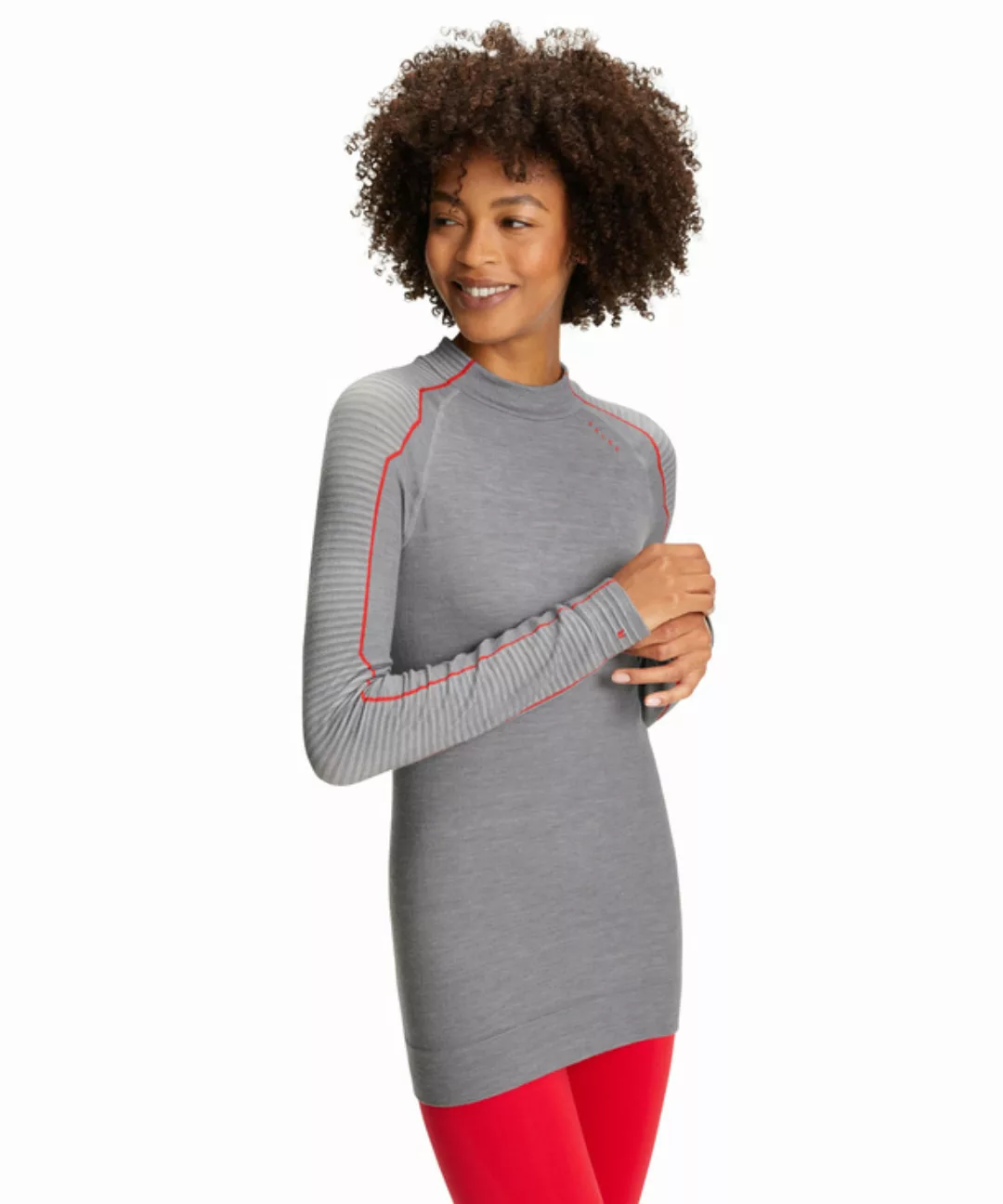 FALKE Trend Damen Langarmshirt Wool-Tech, S, Grau, Schurwolle, 33220-370802 günstig online kaufen