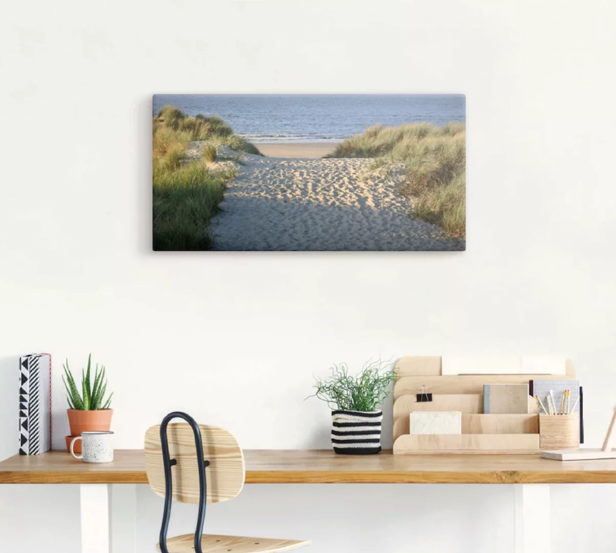 Artland Wandbild "Strandaufgang", Strand, (1 St.), als Alubild, Outdoorbild günstig online kaufen