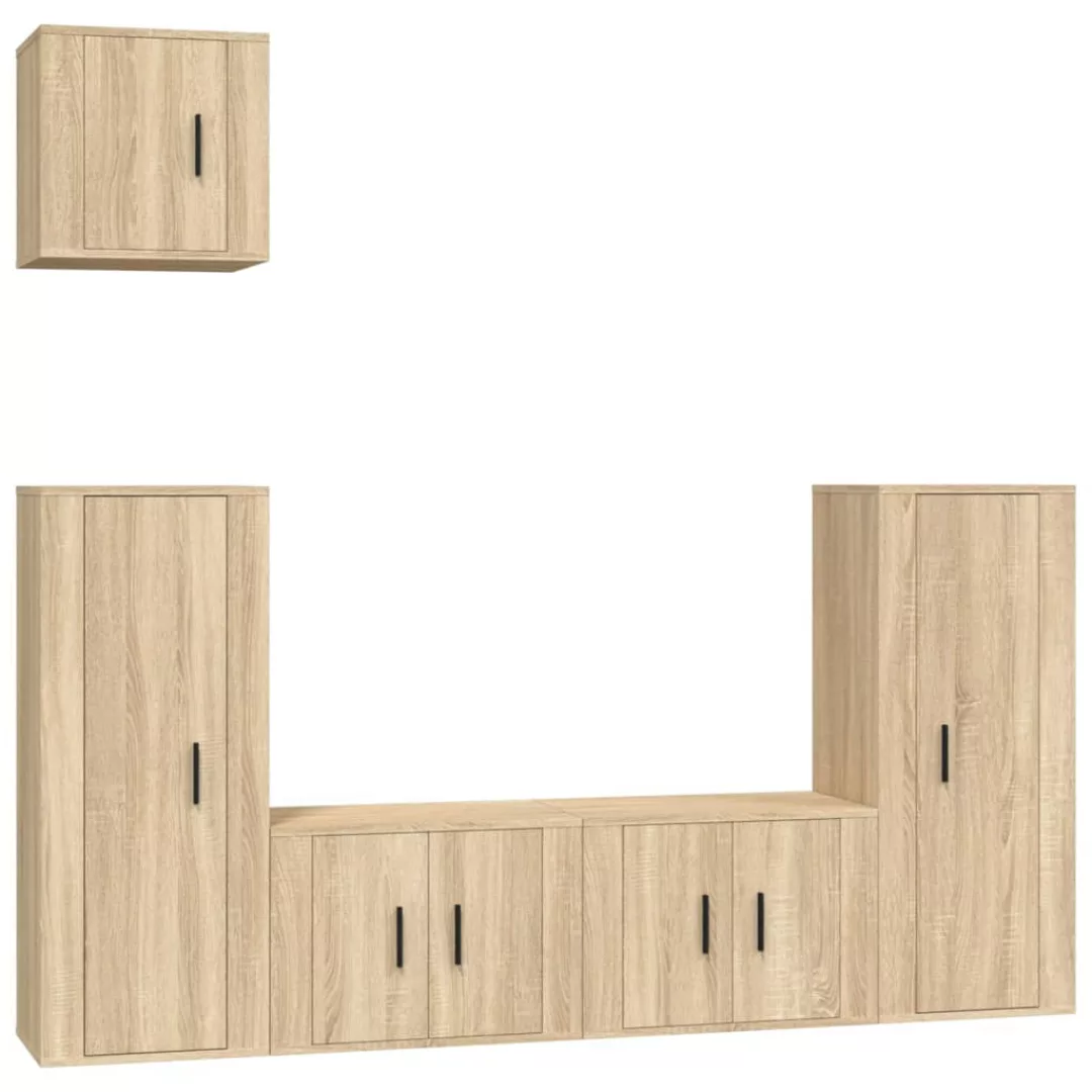 Vidaxl 5-tlg. Tv-schrank-set Sonoma-eiche Holzwerkstoff günstig online kaufen