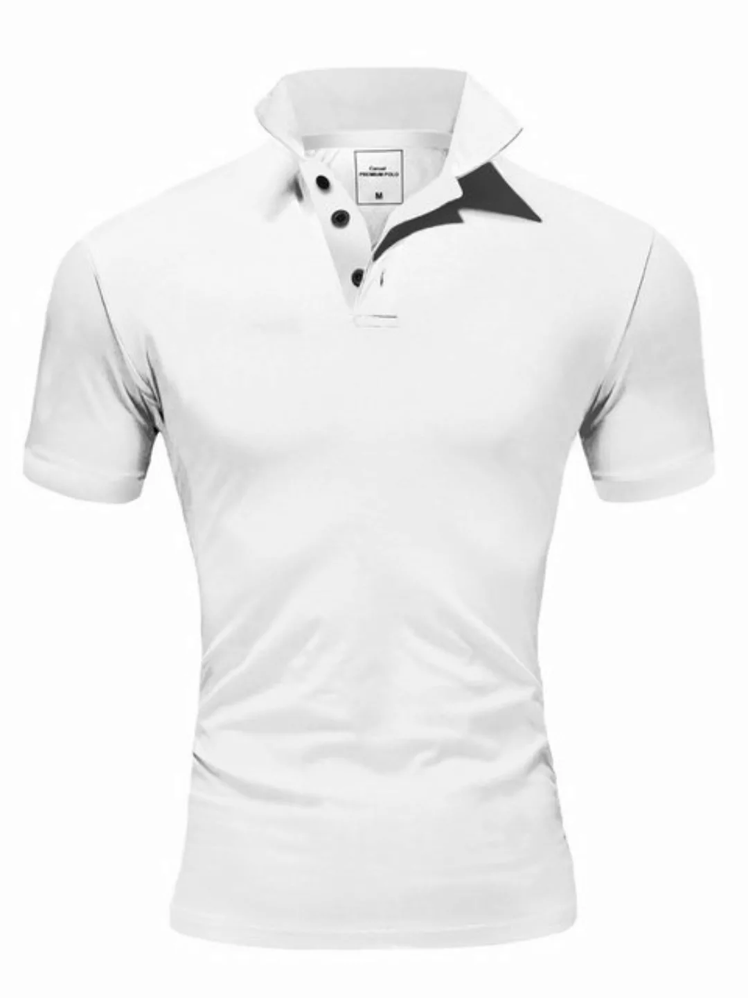 Amaci&Sons Poloshirt MAINE Basic Kurzarm Poloshirt günstig online kaufen