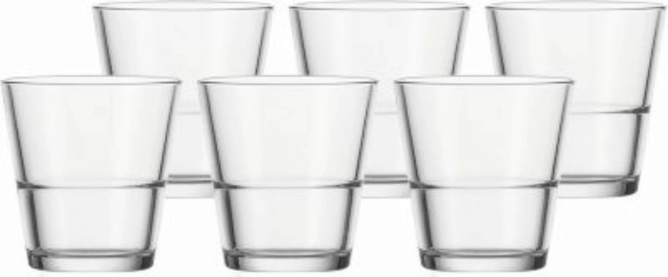 LEONARDO EVENT Trinkglas Stapelglas 280ml 6er Set Trinkgläser transparent günstig online kaufen