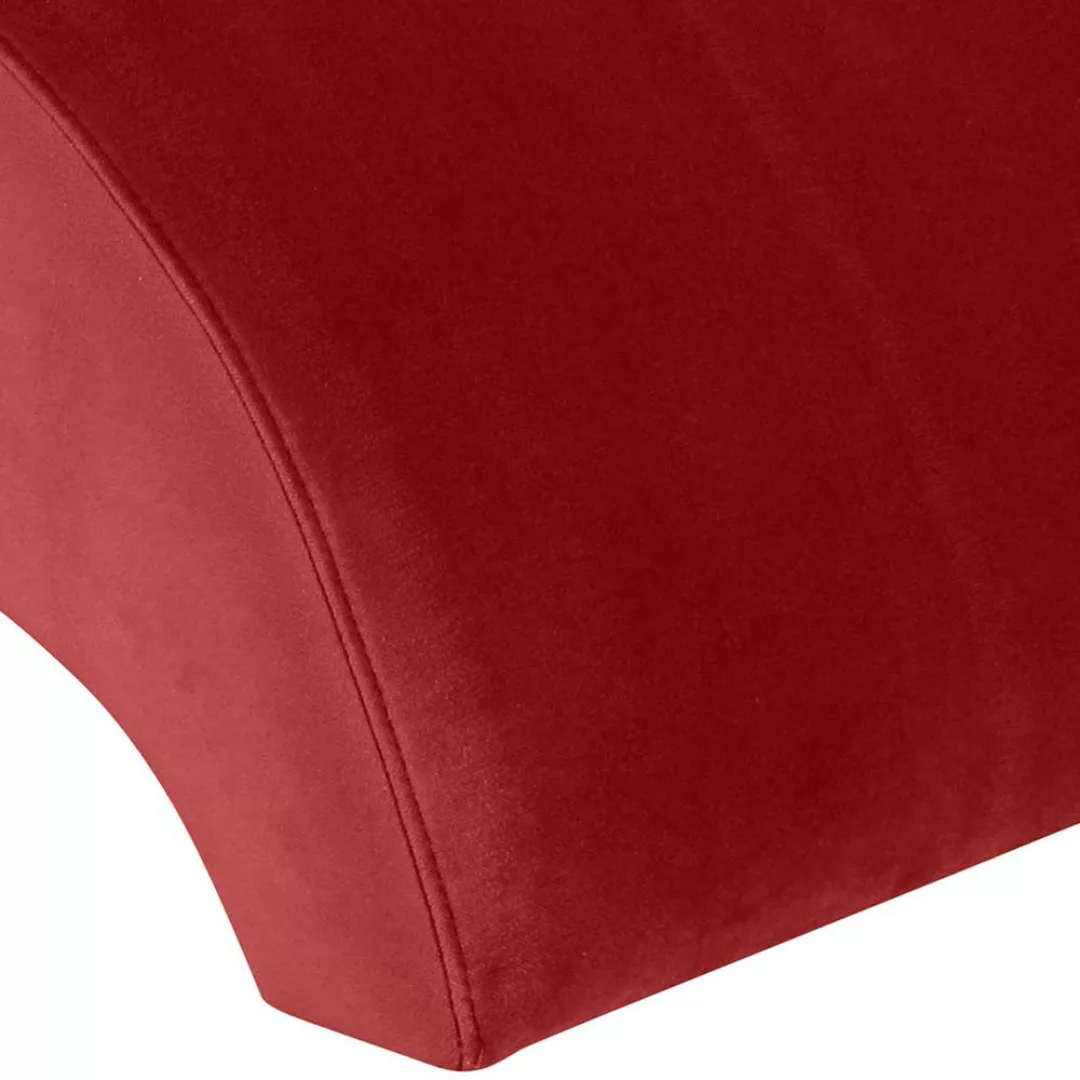 Sessel Polsterhocker Samt in Ziegel Rot 54 cm tief - 52 cm breit günstig online kaufen