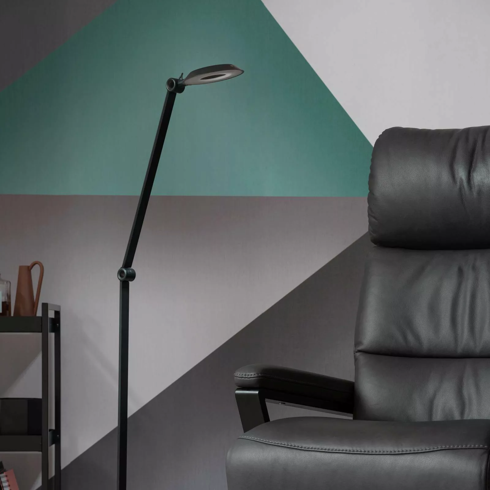 Schöner Wohnen Office LED-Stehleuchte schwarz matt günstig online kaufen