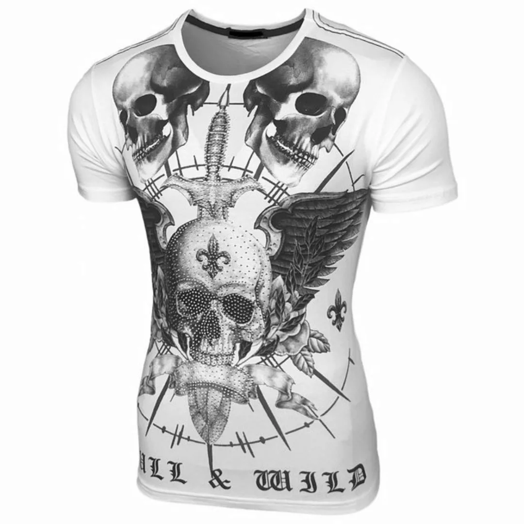 Baxboy T-Shirt Baxboy T-Shirt mit ausgefallenem Design mit Strass Steinen 2 günstig online kaufen