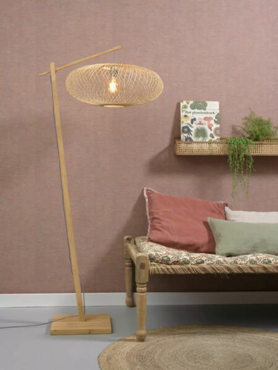 GOOD & MOJO Cango large Bogenlampe Ellipse natur günstig online kaufen