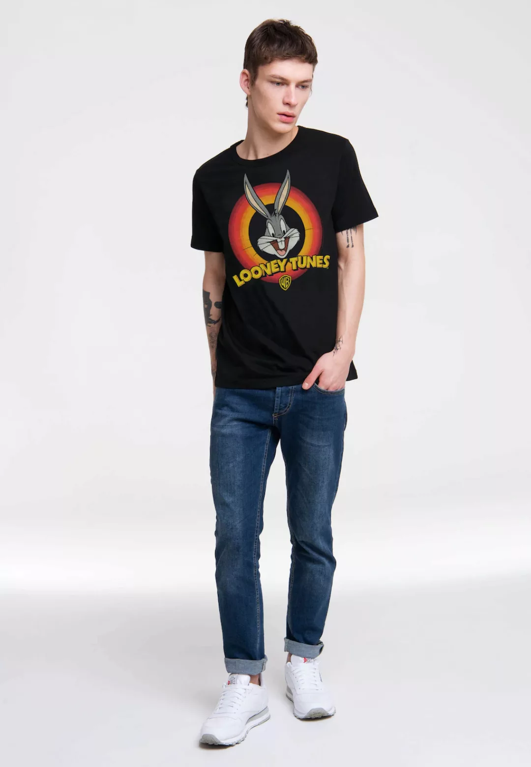 LOGOSHIRT T-Shirt "Looney Tunes - Bugs Bunny Logo", mit coolem Logo-Print günstig online kaufen