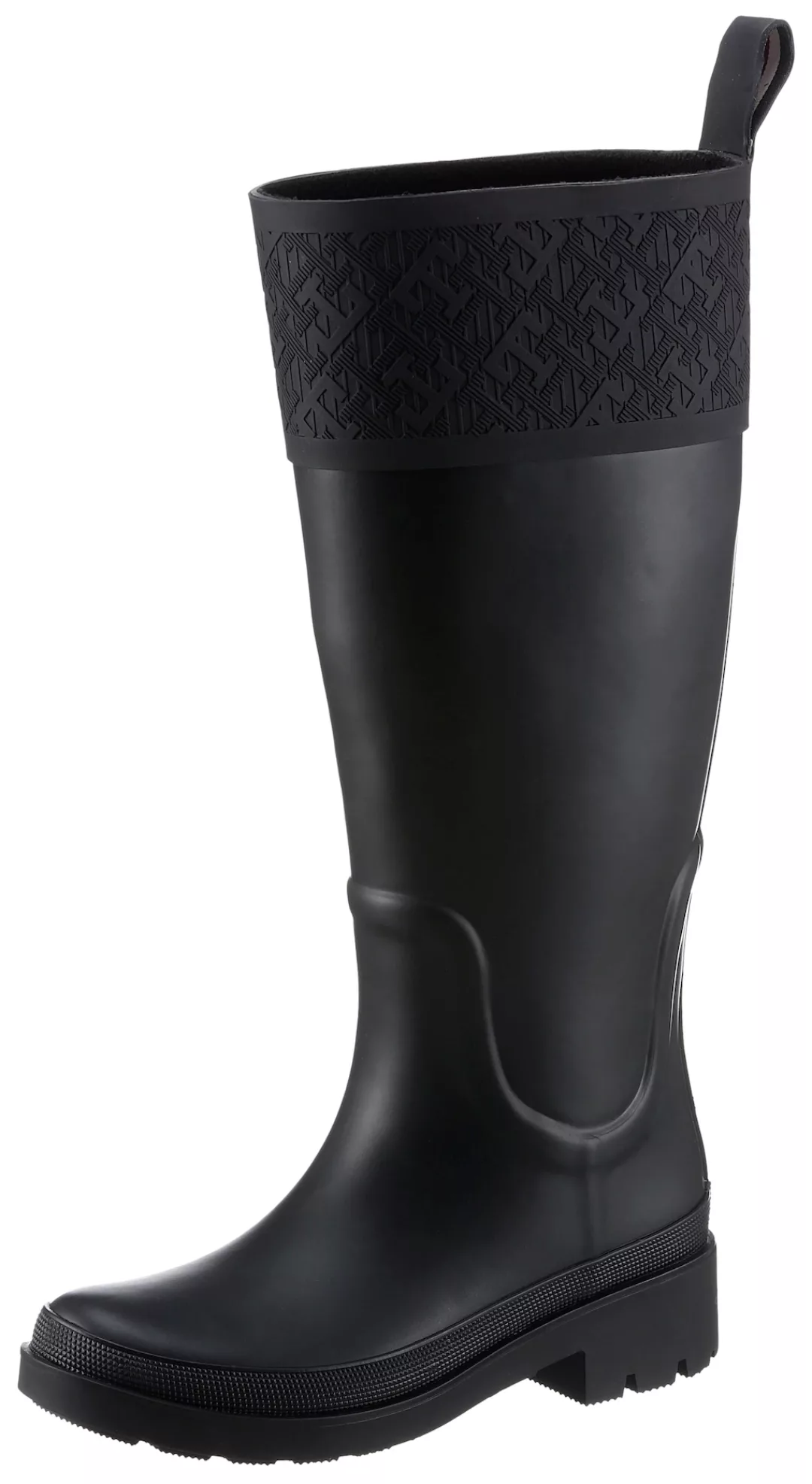 Tommy Hilfiger Gummistiefel "RUBBER LONG BOOT MONOGRAM", Blockabsatz, Stief günstig online kaufen