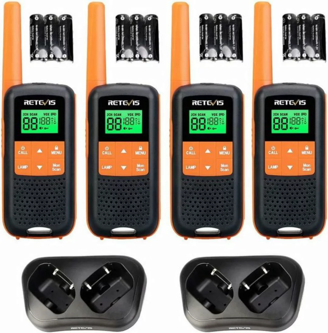 Retevis Walkie Talkie RT649 4er Set,Wasserdicht,PMR446 Lizenzfrei,16 Kanäle günstig online kaufen